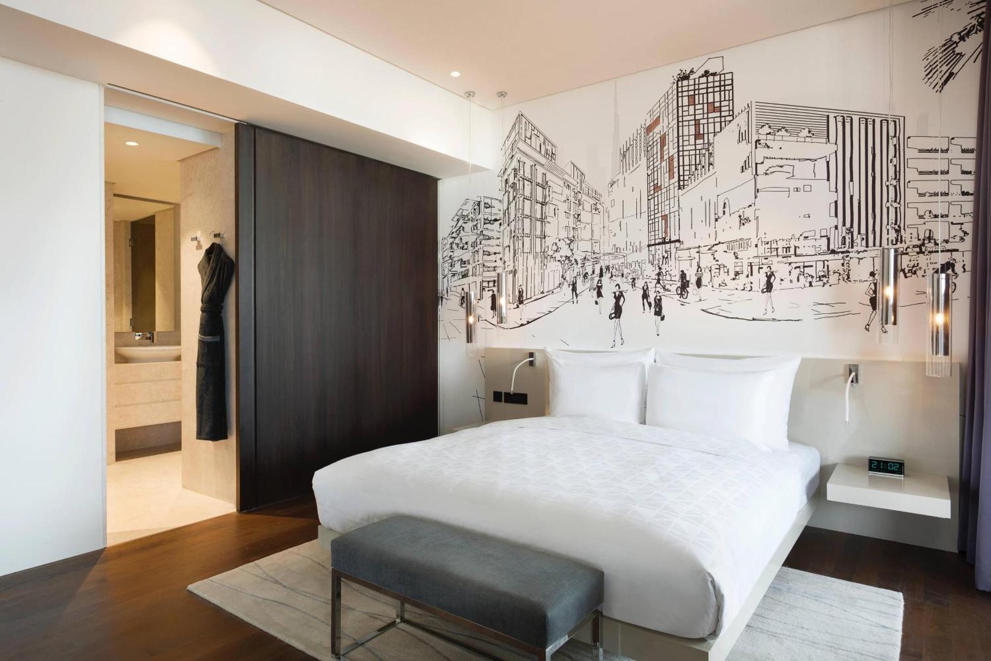 La Ville Hotel & Suites City Walk Dubai, Autograph Collection Exteriér fotografie A bedroom at the hotel